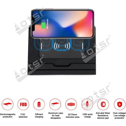 QI car Infrared Fast wireless charger For Lexus NX 2015-2018 infrared fast Wireless Charging Car Phone Holder for iphone/Samsung
