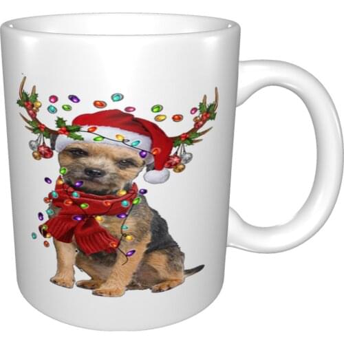 Border Terrier Reindeer Christmas Mug Coffee Cup Coffee Mug Glass Skull Horse Cup