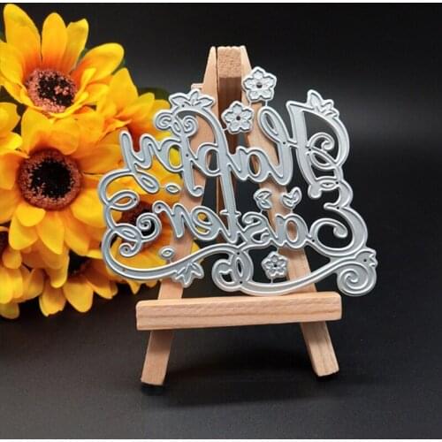 Happy Easter Blessing Metal Cutting Dies Stencil Scrapbooking DIY Album Stamp
