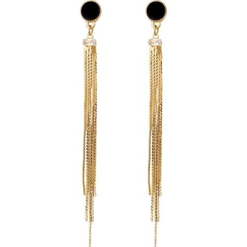 Tassel Earrings High Sense Of Rhinestone 2021 New Trendy Earrings Female Long Fashion Elegant Exquisite Womens Earring
