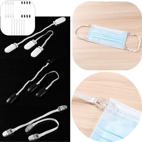 Elastic Band Rope Cord with Firm Plastic Clip for Face Cover Cotton Sheet Hats Pacifier Toys DIY Sewing Knitting Arts Crafts