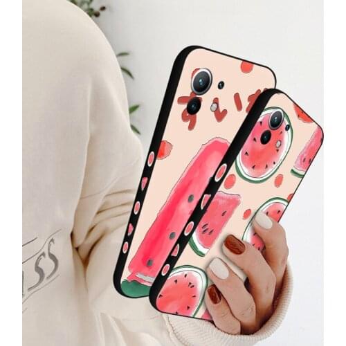 Summer Watermelon Silicone Case For XiaoMi Mi 1 10T Pro 10 Ultra Holder Stand Back Cover For Xiaomi 10 Lite 10S 11i Case