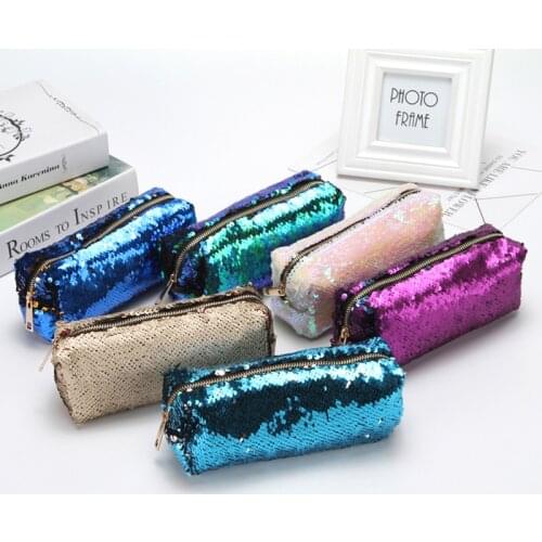 Sport Running Bags High Quality Double Color Sequins Handbag Cosmetic Bag Makeup Pouch Women Girls Sport Bags Running