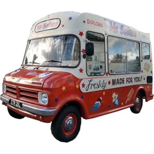 Ice cream truck ice cream cart retro street electric food truck mobile food cart kiosk for ice cream