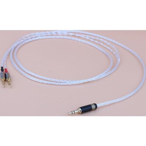 Yter HiFi 8core 7N OCC Silver Plated Headphone Upgrade Cable for HE1000 HE400S HE560 Oppo PM-1 PM-2