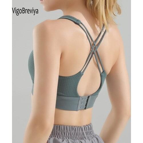 VigoBreviya String Cross Seamless Sports Bra Women Push Up Sport Top Crop Fitness Workout Wear Female Yoga Gym Active Brassiere