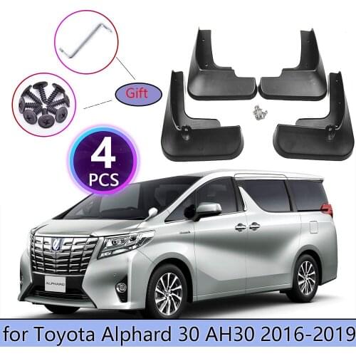 4PCS Car Mudguards For Toyota Alphard 30 AH30 2016 2017 2018 2019 Cladding Splash Mud Flaps guards Mudflap Protect Accessories
