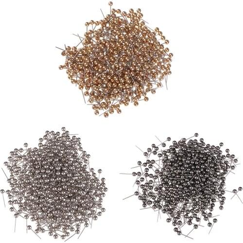 400pcs Metallic Color Beads Head Push Pins Office Drawing Pins Thumbtack