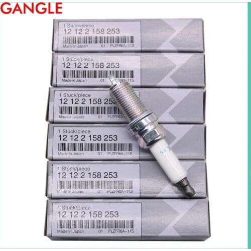 6PCS OEM 12122158253 SPARK PLUGS FR7NPP332 FOR BMW E60 E70 E83 E85 E88 E90 X5 X3 X4 N51 N52 PLATINUM