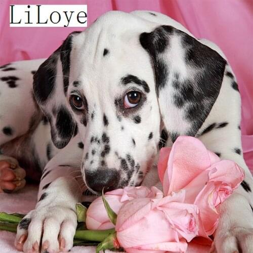 LI LOYE Icon Diamond Embroidery Flowers DIY Diamond Painting Cross Stitch Dot dog Rhinestones Mosaic Sticker Decor painting Q948