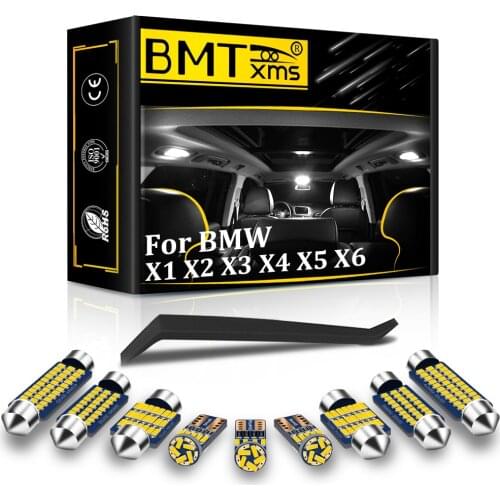 BMTxms Canbus LED Interior For BMW X1 E84 F48 X2 F39 X3 E83 F25 X4 F26 X5 E53 E70 X6 E71 E72 Interior Map Dome Light Kit