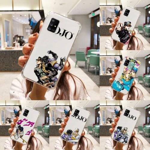 JOJO BIZARR ADVENTUR Phone Case Transparent For Samsung S A M J 21 20 50 30 60 5 7 51 71 90 11 10 J710 e p PLUS Prime 5G shell