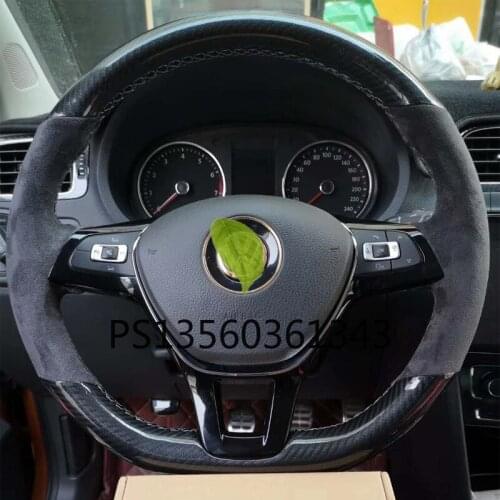 For Chevrolet Cruze Monza Sail Cavalier Lova Malibu xl Trax Orlando Equinox Hand-stitched leather suede steering wheel cover