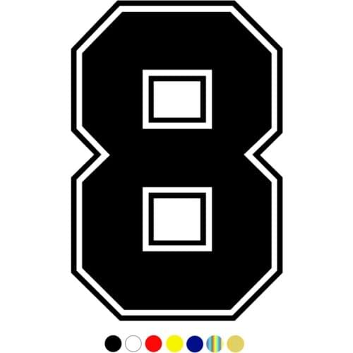 CS-1447#5/10/15/20/30cm number 8 digital 8 funny car sticker vinyl decal for auto stickers styling on door window choose size