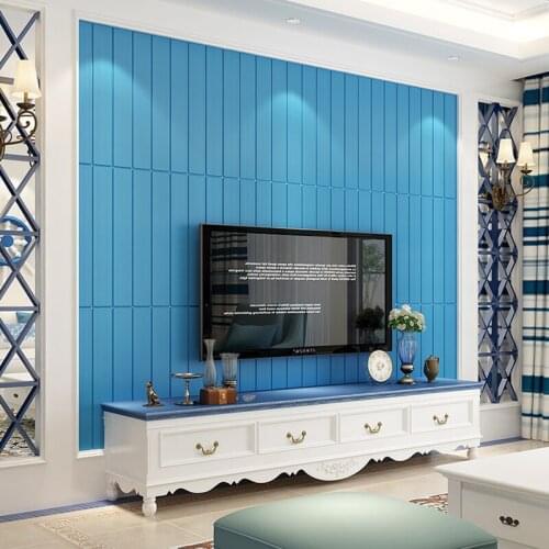 DIY Self Adhesive 3D wooden Wall Stickers Living Room Decor Foam Waterproof Wall Covering Wallpaper Home TV Background Kids Room
