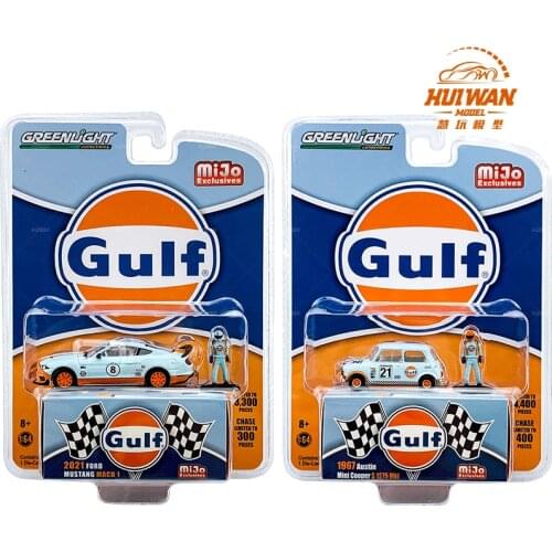Greenlight 1:64 gulf ford mustang 1967Austin Diecast Collection of Die-casting Simulation Alloy Model Car Children Toys