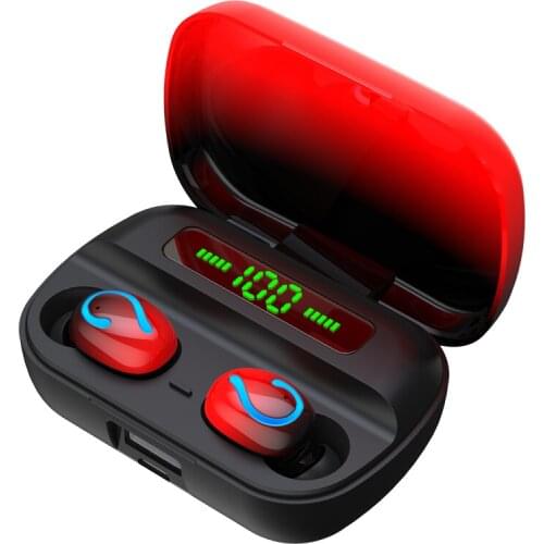 KT-96T TWS fade color touch in ear digital display wireless blue tooth 5.0 headset True wireless stereo earbuds earphone