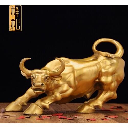 Li Xiang Niu Niu Wang topnew pure Wall Street office desk ornaments high-end business gifts lucky decoration wall dies