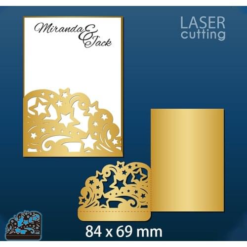 84*69 mm Hollow Flower Card Laser Decor New Metal Cutting Dies Scrapbook Decoration Template Embossing DIY Paper Card Craft