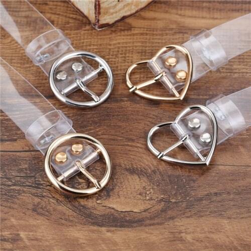 2020 New Fashion Style Women Waist Belt Resin Transparent Long Belt Dress Band Belt Heart Pin Buckle Strap For Young Ladies Gril