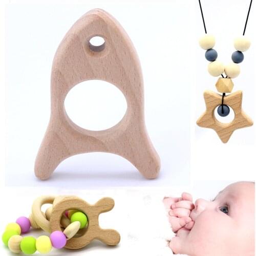 OlingArt Tooth bite 2pcs beech wooden unfinished fish natural childrens toys DIY Eco-friendly jewelry Making Pendant