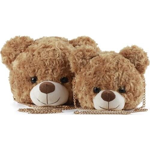 Original Plush Bear Doll Chain Bag Mini Bag Lolita Girl Messengers Bags Mobile Phone Bag a5369