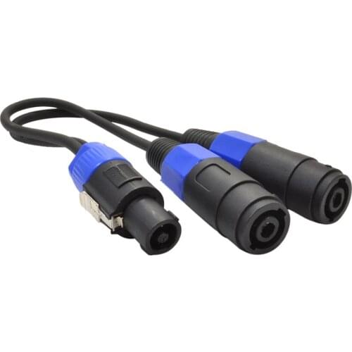 0.3 m PA Splitter Lead Male Plug to 2 Female Speaker Connections Cable RCA XD5593800 Speakon ONLENY