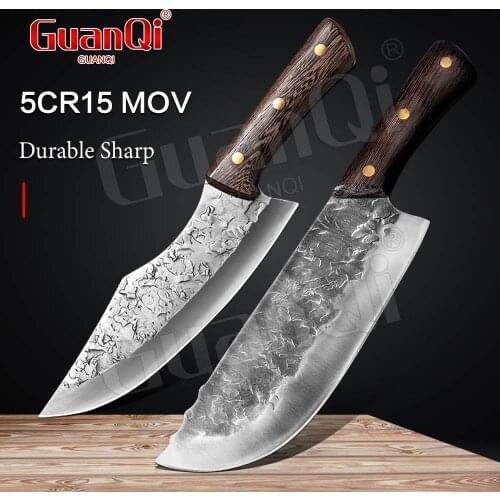 Handmade Forged Kitchen Knife Full Tang Stainless Steel Butcher Meat Chopping Cleaver High-carbon Clad Steel Kitchen Chef Knifes
