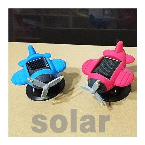Solar toy plane car decorate science physics toy