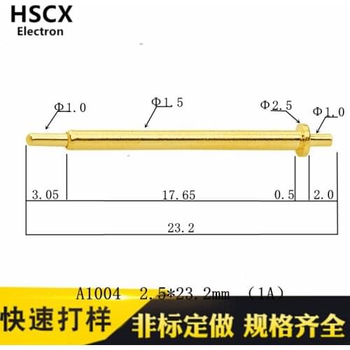 High Current Copper Pillar Copper Car Copper Plug Probe Conductive Top Test Pogo Pin Gold-plated Copper A1004