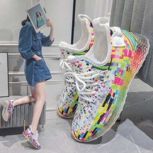 Colourful Youth Sneakers For Women Spring Breathable Mesh Soft Female Girls Sport Shoes Tennis Trainers Summer Woman Sneakers