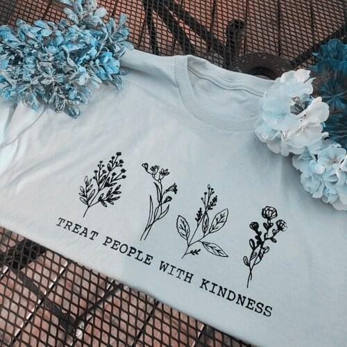 Treat People with Kindness T-shirt HS Inspired Flower Graphic Tee Women Be Kind Motivational Shirt TPWK Fans Tees