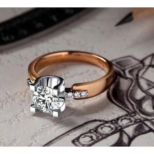 YaYI Jewelry Fashion Princess Cut White Pink Cubic Zirconia Silver Gold Color Engagement Wedding Party LoversRings
