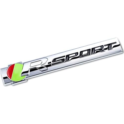 1Pcs 3D Metal Car Stickers R-SPORT Emblem Badge Decoration Accessories For Jaguar XEL F-TYPE XFL F-PACE E-PACE I-PACE XF