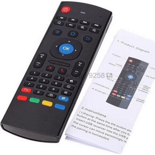 50pcs,2.4G Remote Control Air Mouse Wireless Keyboard for MX3 Android Mini PC TV Box new arrival