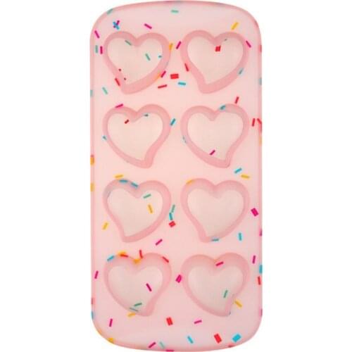 8 Grids Ice Tray Mold Reusable Love Heart Shape Food Grade Material Silicone Durable Non-stick Ice Cube Mold Kitchen Tools