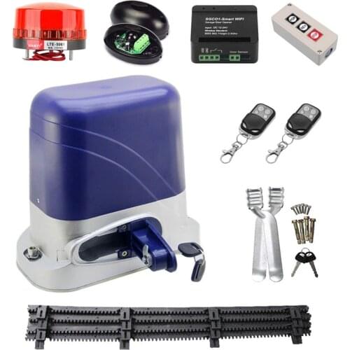 Electric Door Opener for 1300KG Weight Door with 4M Nylon Racks Automatic Garage Sliding Gate Motor Sliding Door Gear Drive Kit