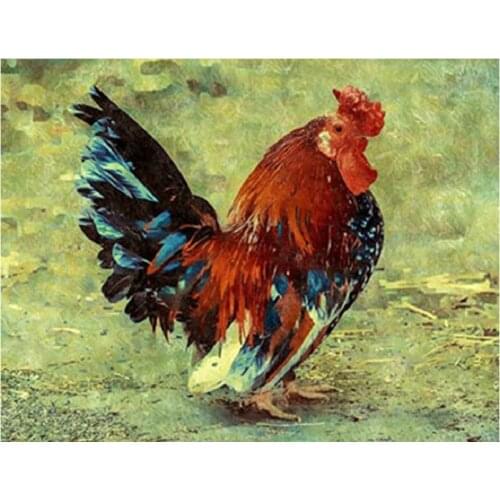 Diamond Embroidery Animal cock 5D DIY Diamond Painting Santa Claus Rhinestone Picture Mosaic Home Decoration Wall sticker