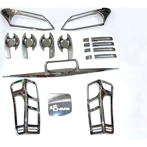 FREE SHIPING for D-MAX accessory Full set DMAX accessories complete set for 2012-2015 D-MAX SILVER cover