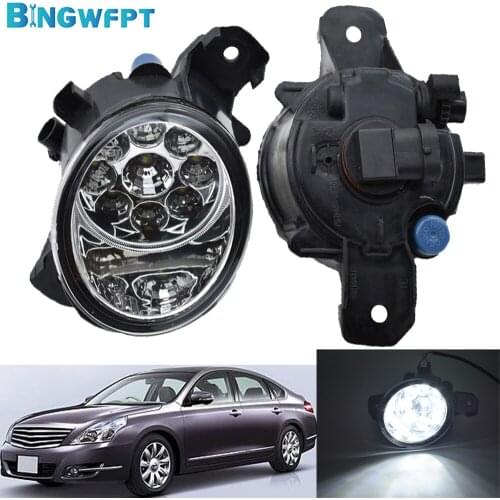 BINGWFPT For Nissan Teana J32 For Almera 2 II Hatchback Saloon (N16) Daytime Running Light 12V LED Bulb Fog Light Fog Lamp