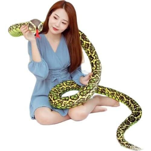 Big Size! 300cm Simulation Animal Large Pythons Plush Toys Large Snake Stuffed Toy Spoof Horror Gifts For Adult Children