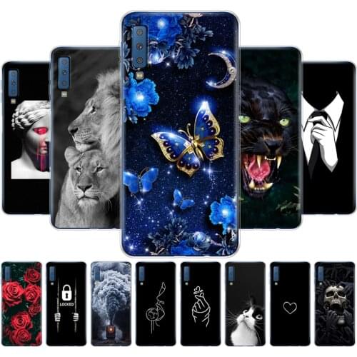 Cases For Samsung Galaxy A7 2018 Cover Silicon Color Phone Case Cover For Samsung A7 2018 A750 A750F 6.0 Inch protective shell