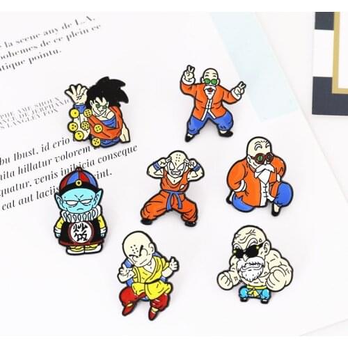 HOSENG 16Pcs/Lot Cartoon Anime Monkey King Brooch Punk Monster Alloy Chinese Kung Fu Enamel Pin Jewelry Accessories HS_876