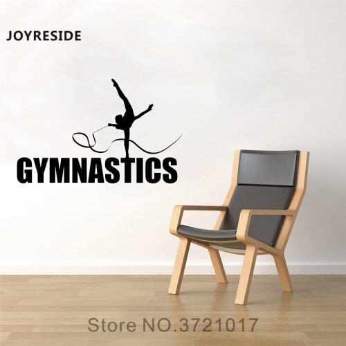 JOYRESIDE Gymnastics Wall Sport Fitness Decal Home Interior Vinyl Sticker Decor Girl Kid Bedroom Living Room Art Decoration A072
