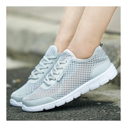 2020 New Arrival Summer Casual Shoes For Men Fashion Breathable Mesh Lace Up Men Flats Sneakers Jogging Shoes Plus Size 35-48