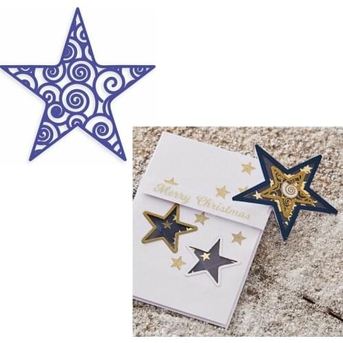 Waved Star Metal Cutting Dies Unique Shining Star Die Cuts For Card Making DIY Scrapbook Decor. New 2019 Embossed Crafts Cards