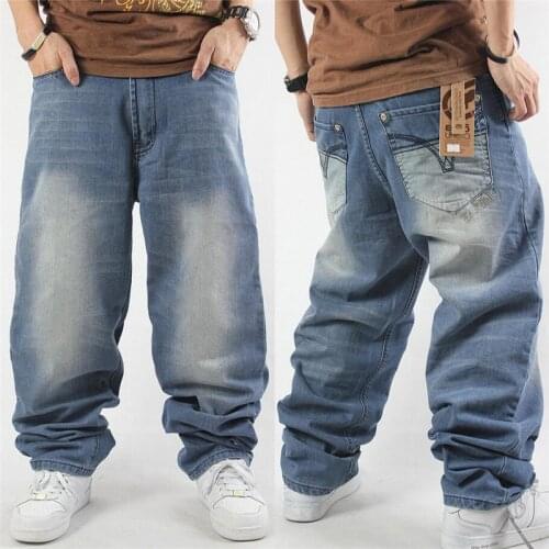 46 Plus Size 2021 New Summer High Quality Mens Baggy Male Casual Denim Straight Pants Fashion Loose Jeans Trousers Streetwear