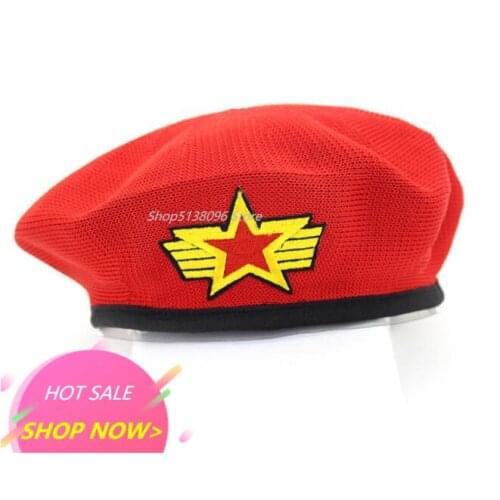 2020 New Knitted captain cap for women party cosplay berets female crochet military hats star flat cap casquette navy cap