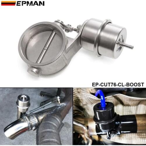 NEW Boost Activated Exhaust Cutout / Dump 76MM CLOSED Style Pressure: about 1 BAR For BMW e90 EP-CUT76-CL-BOOST