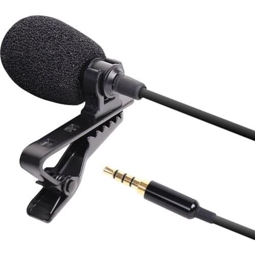 1.5m Mini Portable Lavalier Microphone Condenser Clip-on Lapel Mic Wired Mikrofo/Microfon For Phone For Laptop PC